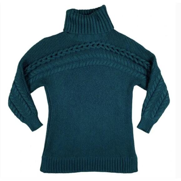 Vera Wang Dark Green Turtleneck Sweater - Picture 1 of 3